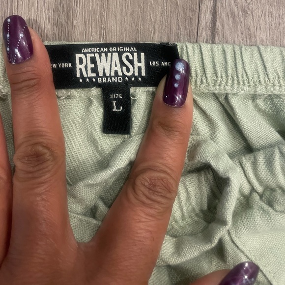 Rewash Mint Wide-Leg Pants - Picture 8 of 14